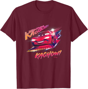 Cars - Kachow Lightning McQueen T-Shirt - T-Shirt | Maroon