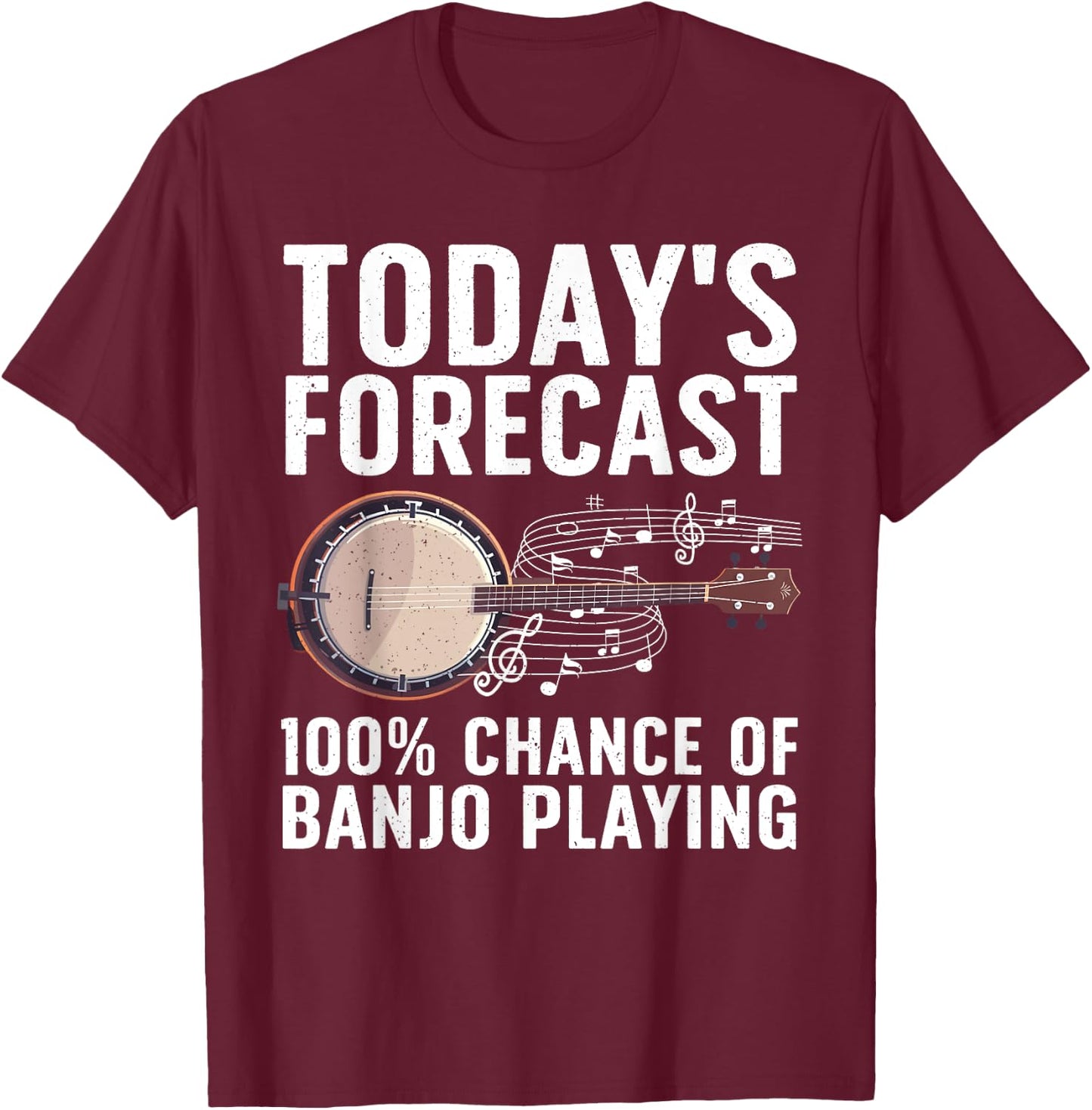 Funny Banjo Art Women Bluegrass Instrument Player T-Shirt - T-Shirt | Maroon