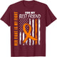 Her Fight Is My Fight Best Friend Leukemia Awareness US Flag T-Shirt - T-Shirt | Maroon