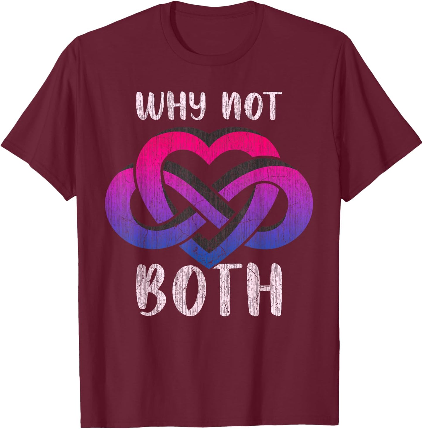 Bi Polyamory, Polyamory Symbol, Bisexual Colours T-Shirt - T-Shirt | Maroon