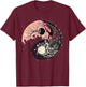 Cherry Blossom Taoism Yin Yang on Zen Taijitu Yin Yang T-Shirt - T-Shirt | Maroon