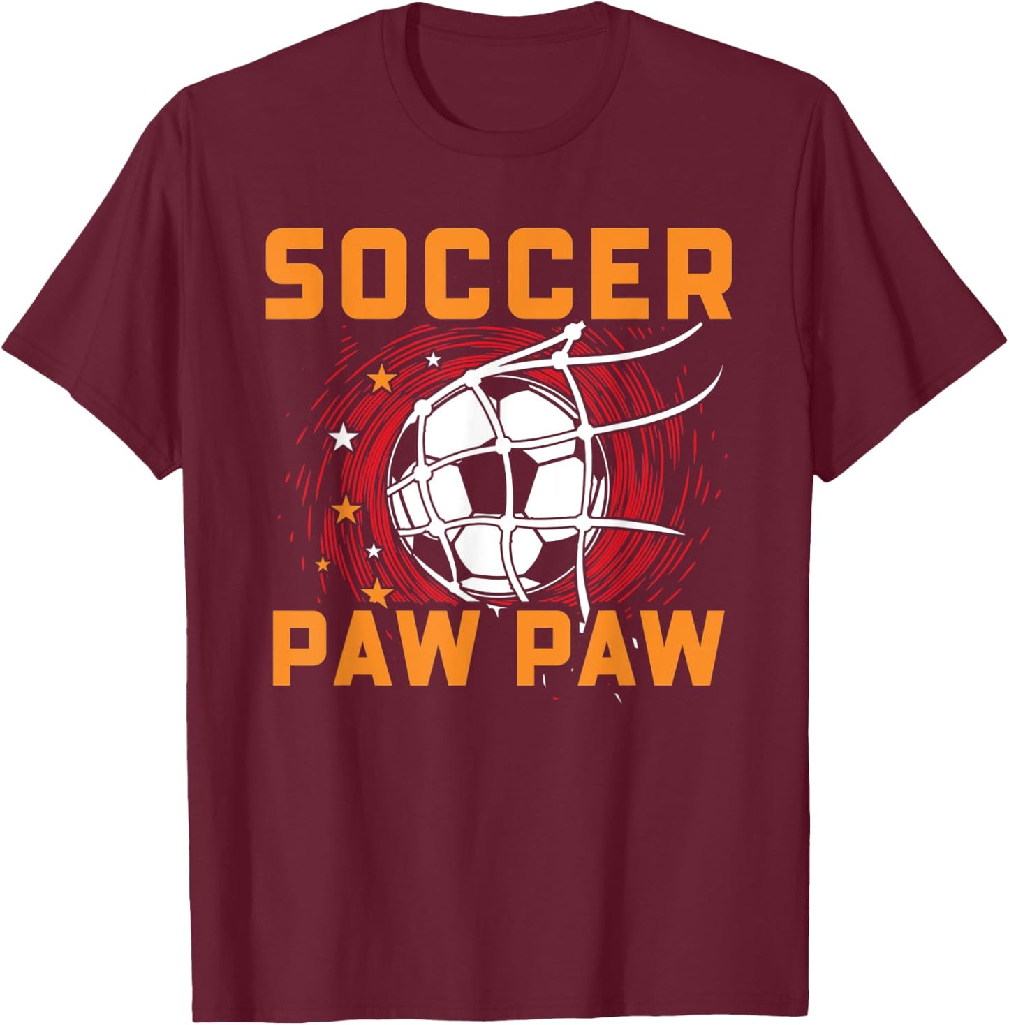 Soccer Paw Paw - Soccer Player Grandpa Soccer T-Shirt - T-Shirt | Maroon