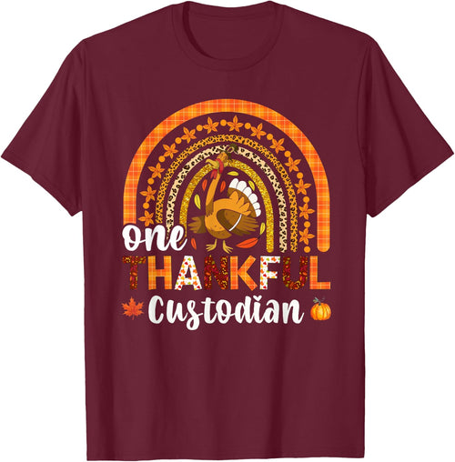One thankful Custodian fall rainbow thanksgiving