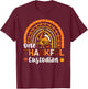 One thankful Custodian fall rainbow thanksgiving T-Shirt - T-Shirt | Maroon