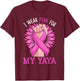 I Wear Pink For My My Yaya Breast Cancer Awareness T-Shirt - T-Shirt | Maroon