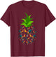 Hawaiian Pineapple Chickens Tropical Kauai Hawaii Chicken T-Shirt - T-Shirt | Maroon