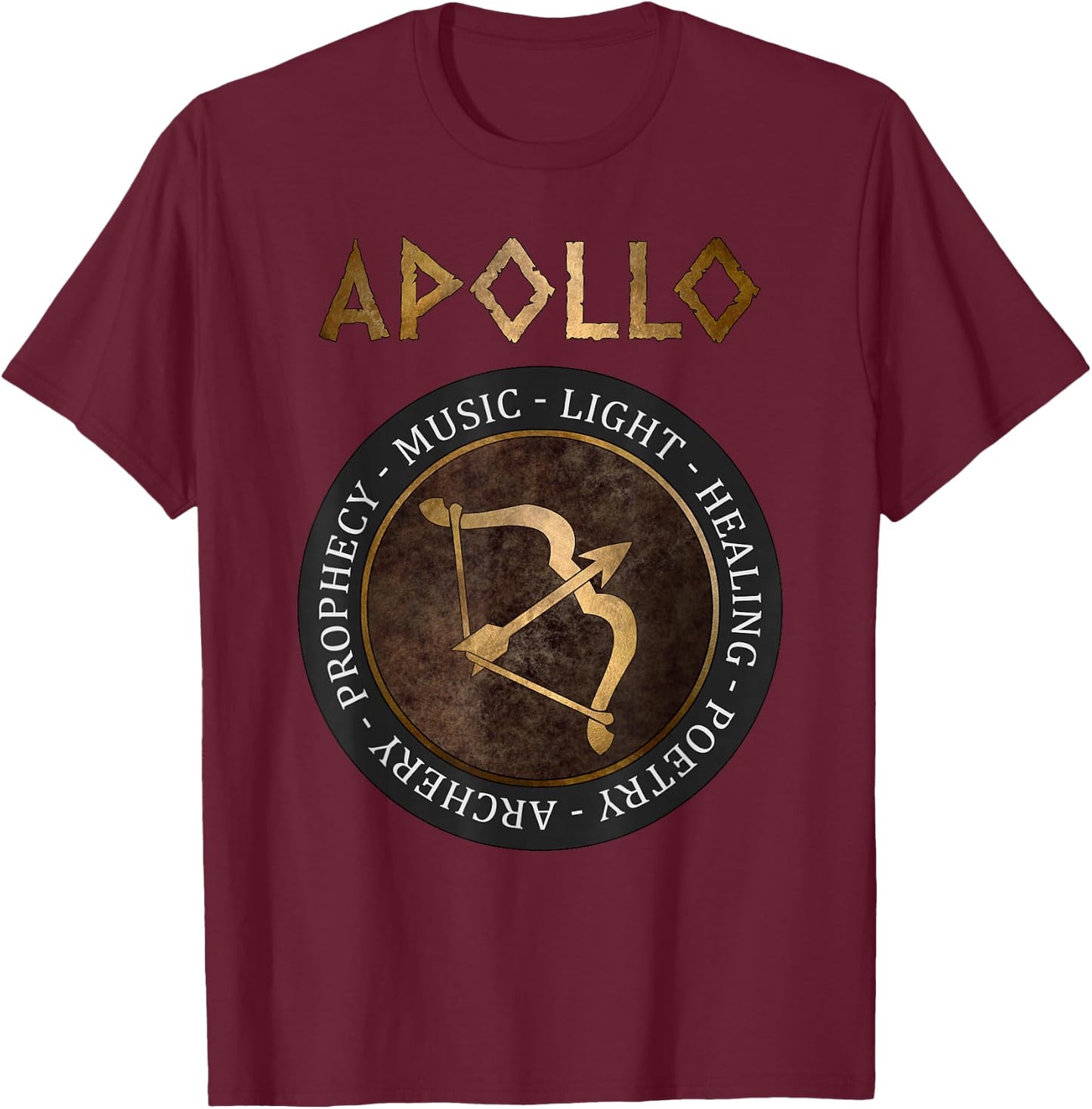 Apollo Ancient Greek God Bow of Apollo T-Shirt - T-Shirt | Maroon