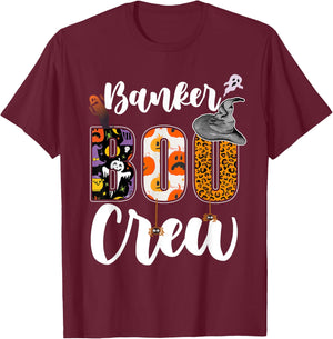 Banker Boo Crew Halloween Matching Banking T-Shirt - T-Shirt | Maroon
