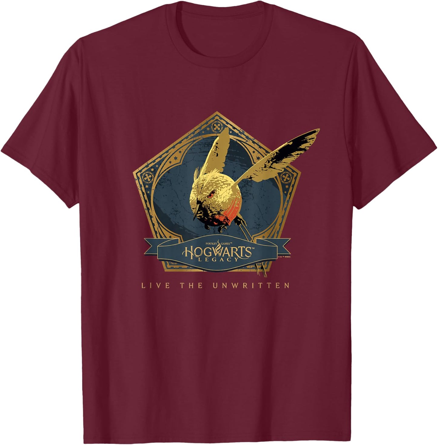 Harry Potter Hogwarts Legacy Golden Snidget T-Shirt - T-Shirt | Maroon