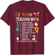 Math Teacher Christmas 12 Days of Teaching Math Christmas T-Shirt - T-Shirt | Maroon