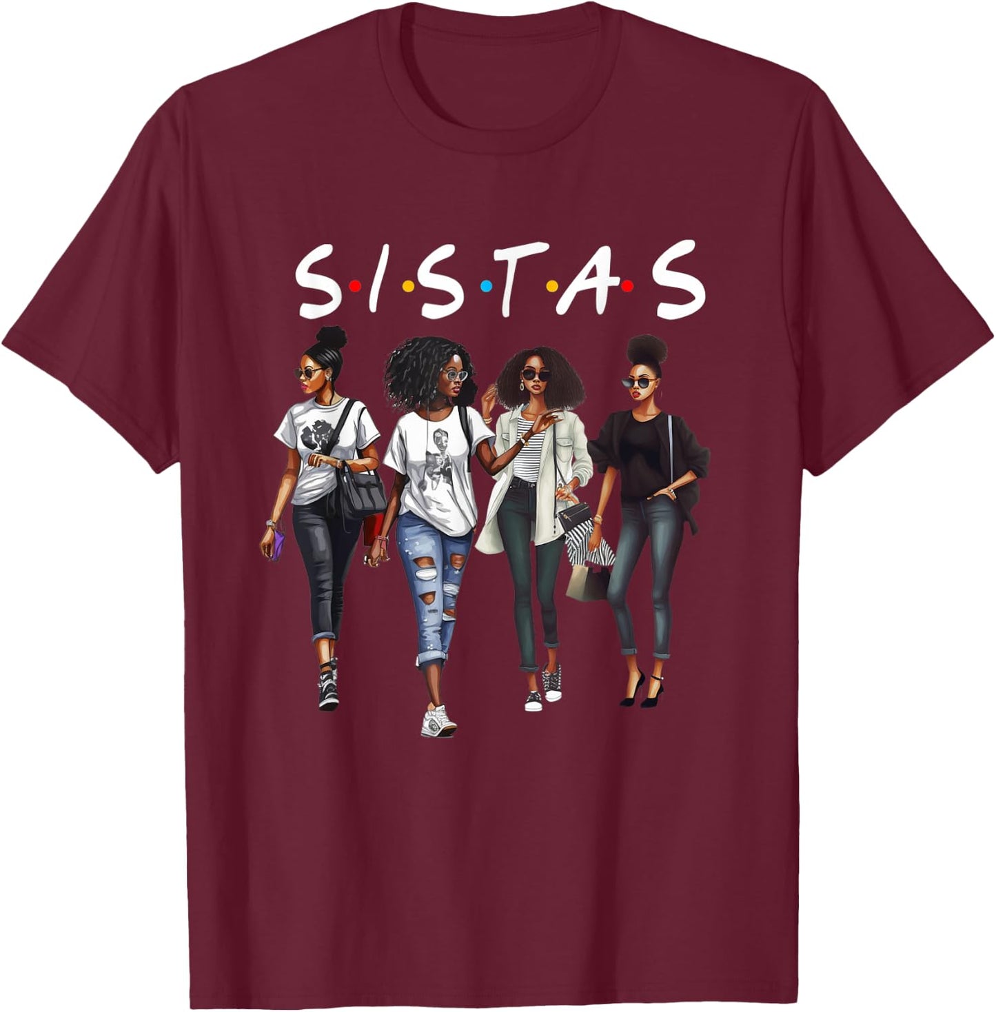Melanin Queen African American Pride Black Girl Magic Attire T-Shirt - T-Shirt | Maroon
