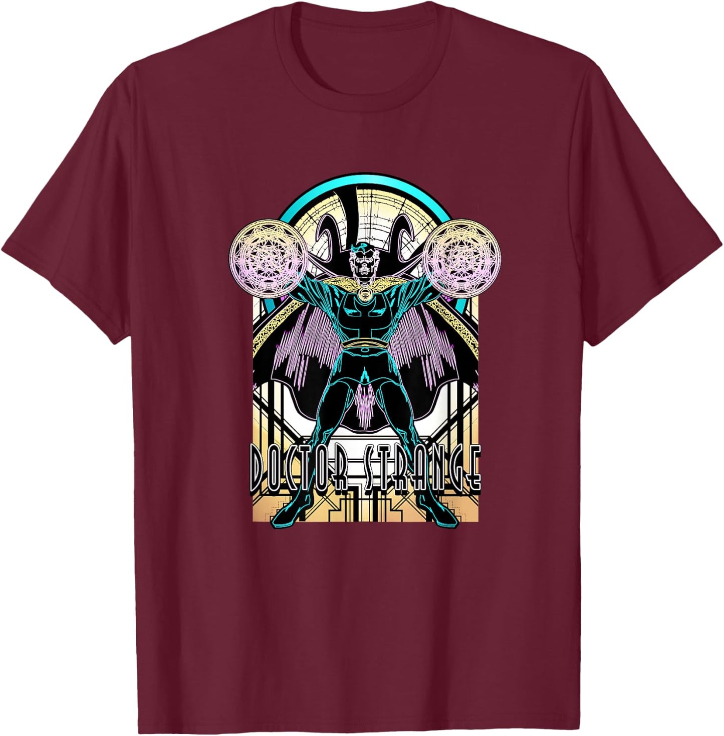 Marvel Comics Retro Classic Doctor Strange Negative Portrait T-Shirt - T-Shirt | Maroon