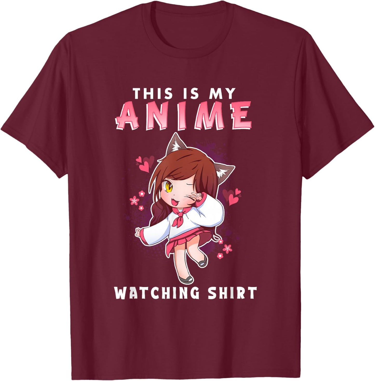 This Is My Anime Watching T-Shirt - T-Shirt | Maroon