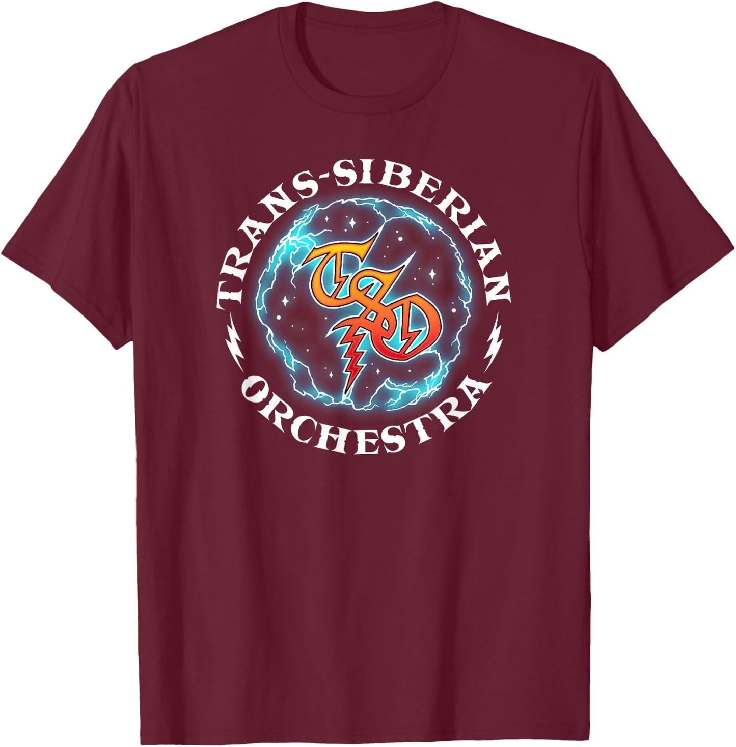 Trans-Siberian Orchestra – Lightning Logo T-Shirt - T-Shirt | Maroon
