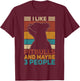 I Like Pitbulls And Maybe 3 People Dog Lover Funny Pit Bull T-Shirt - T-Shirt | Maroon