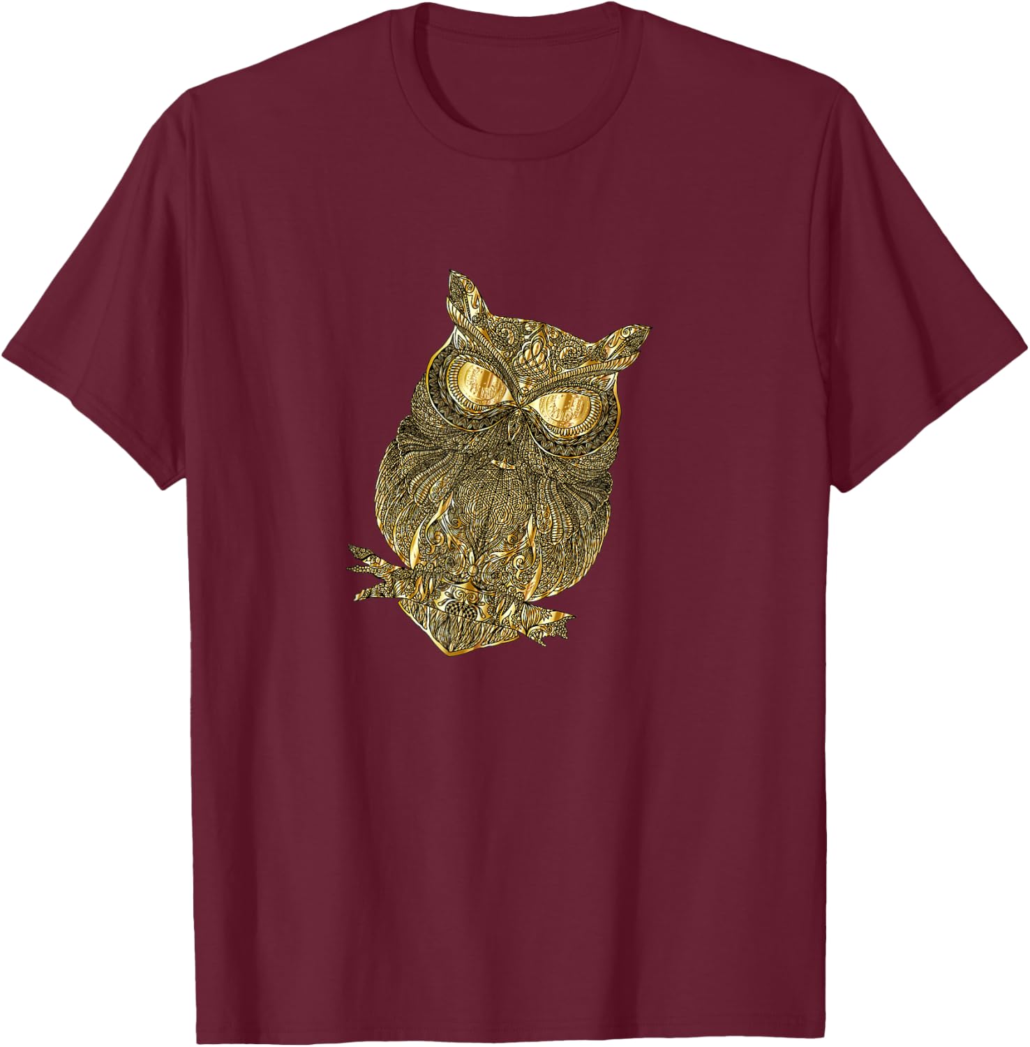 Golden owl T-Shirt - T-Shirt | Maroon