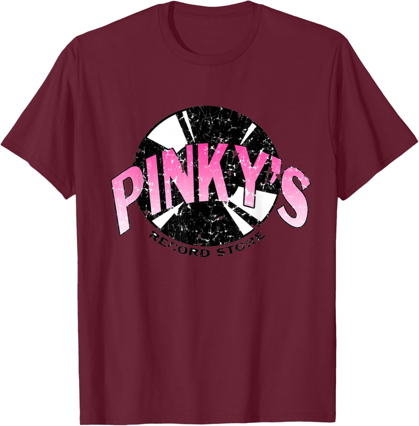 Pinky's Record Store Vinyl Opened Every Friday T-Shirt - T-Shirt | Maroon
