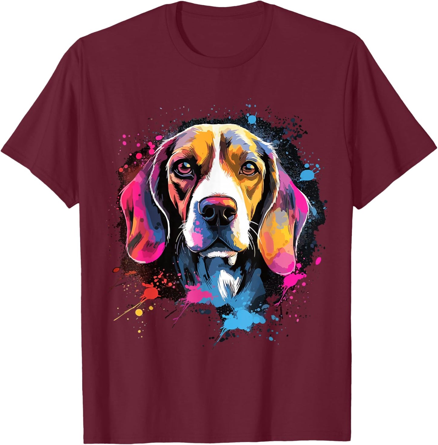 Beagle Dog T-Shirt - T-Shirt | Maroon