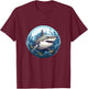 Vintage Shark T-Shirt - T-Shirt | Maroon