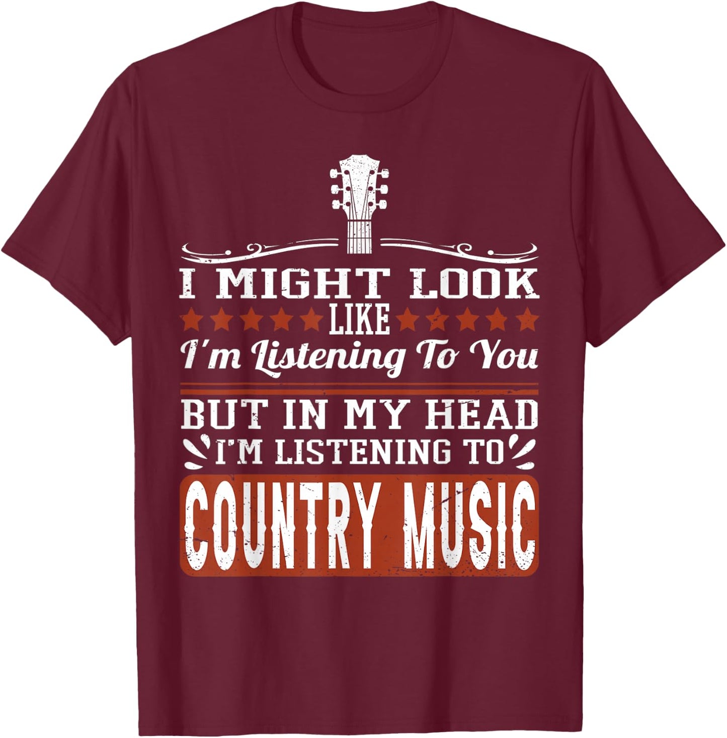 Funny Country Music Lover Western Country Music Small T-Shirt - T-Shirt | Maroon