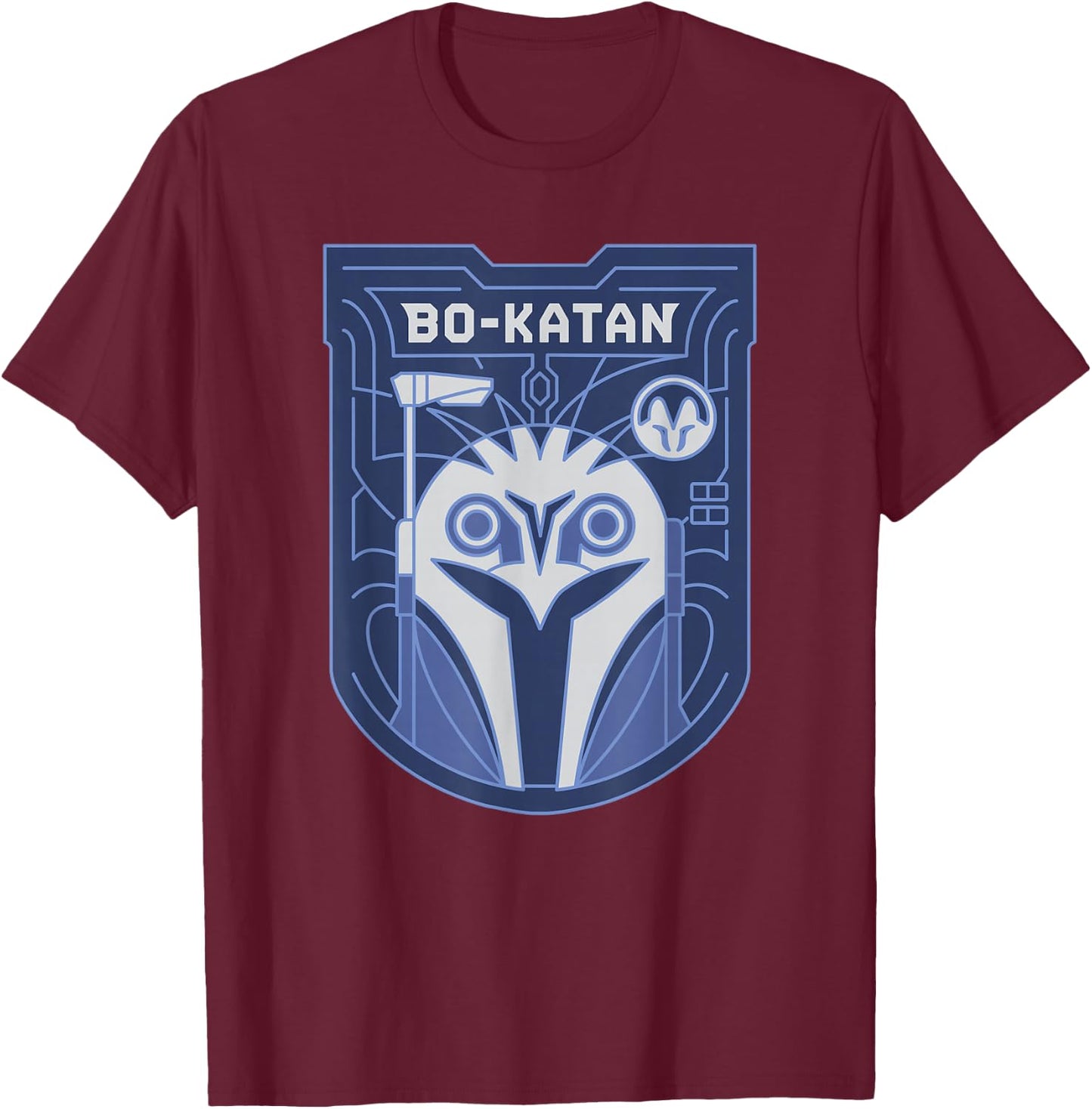 Star Wars: The Mandalorian Bo-Katan Bounty Hunter Blue T-Shirt - T-Shirt | Maroon