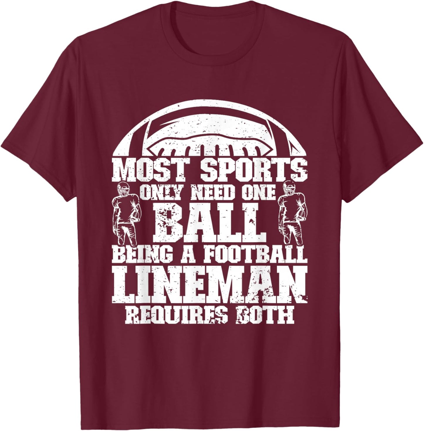 Defensive Lineman Football Player Position Quarterbacks T-Shirt - T-Shirt | Maroon