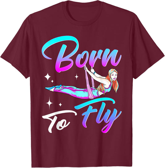 Aerial Silks Girls Aerial Arts Aerial Yoga Aerialist Acrobat T-Shirt - T-Shirt | Maroon
