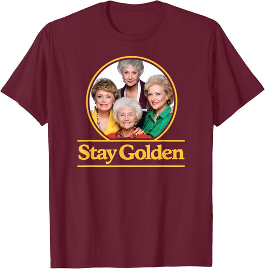 The Golden Girls - Stay Golden T-Shirt - T-Shirt | Maroon