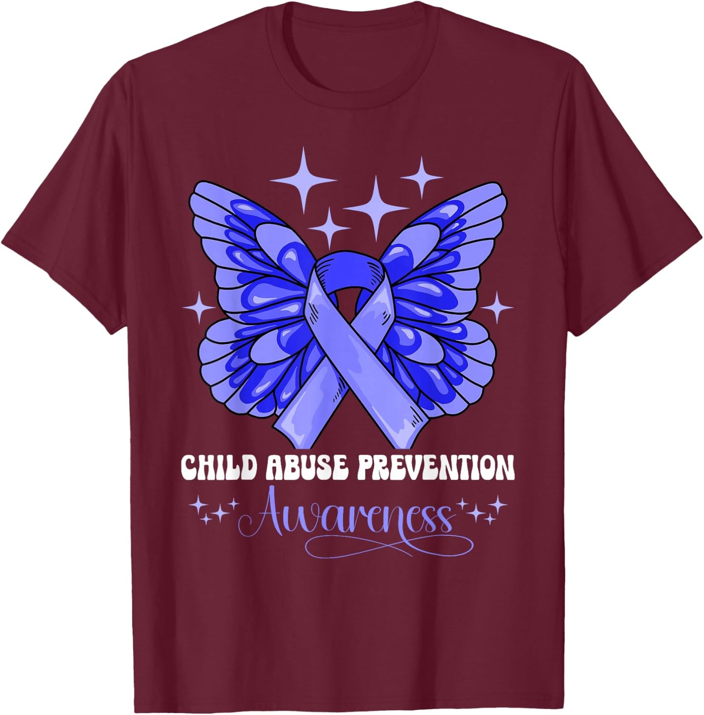 Child Abuse Prevention Awareness T-Shirt - T-Shirt | Maroon