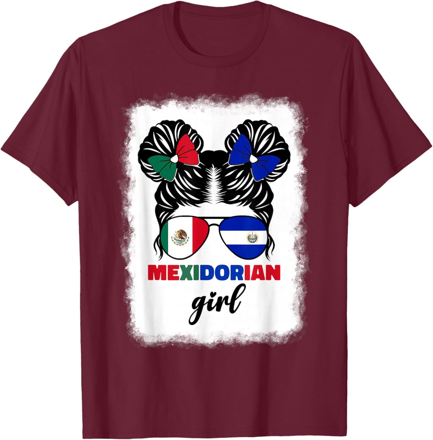 Half Mexican and Salvadorian Mexico El Salvador Baby Kids T-Shirt - T-Shirt | Maroon