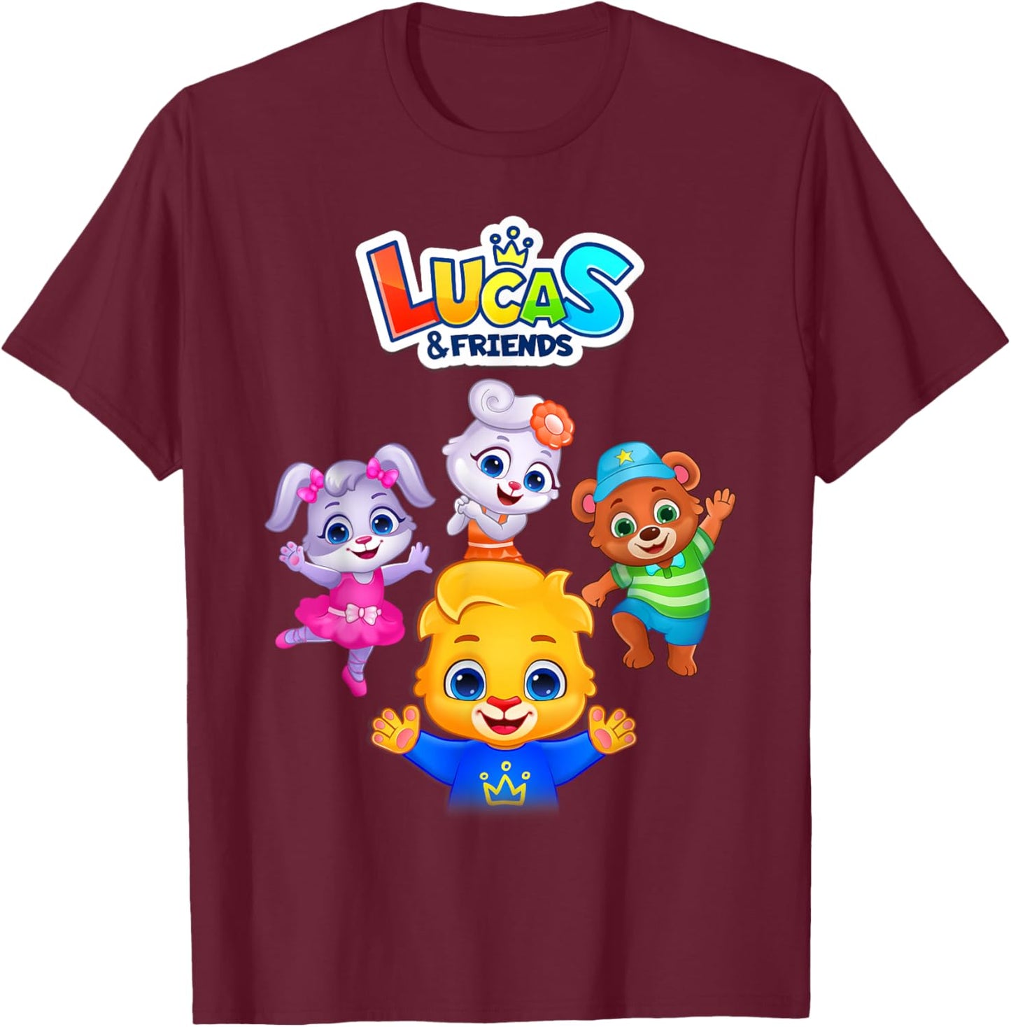 Lucas & Friends Graphic Official | RV AppStudios Small T-Shirt - T-Shirt | Maroon