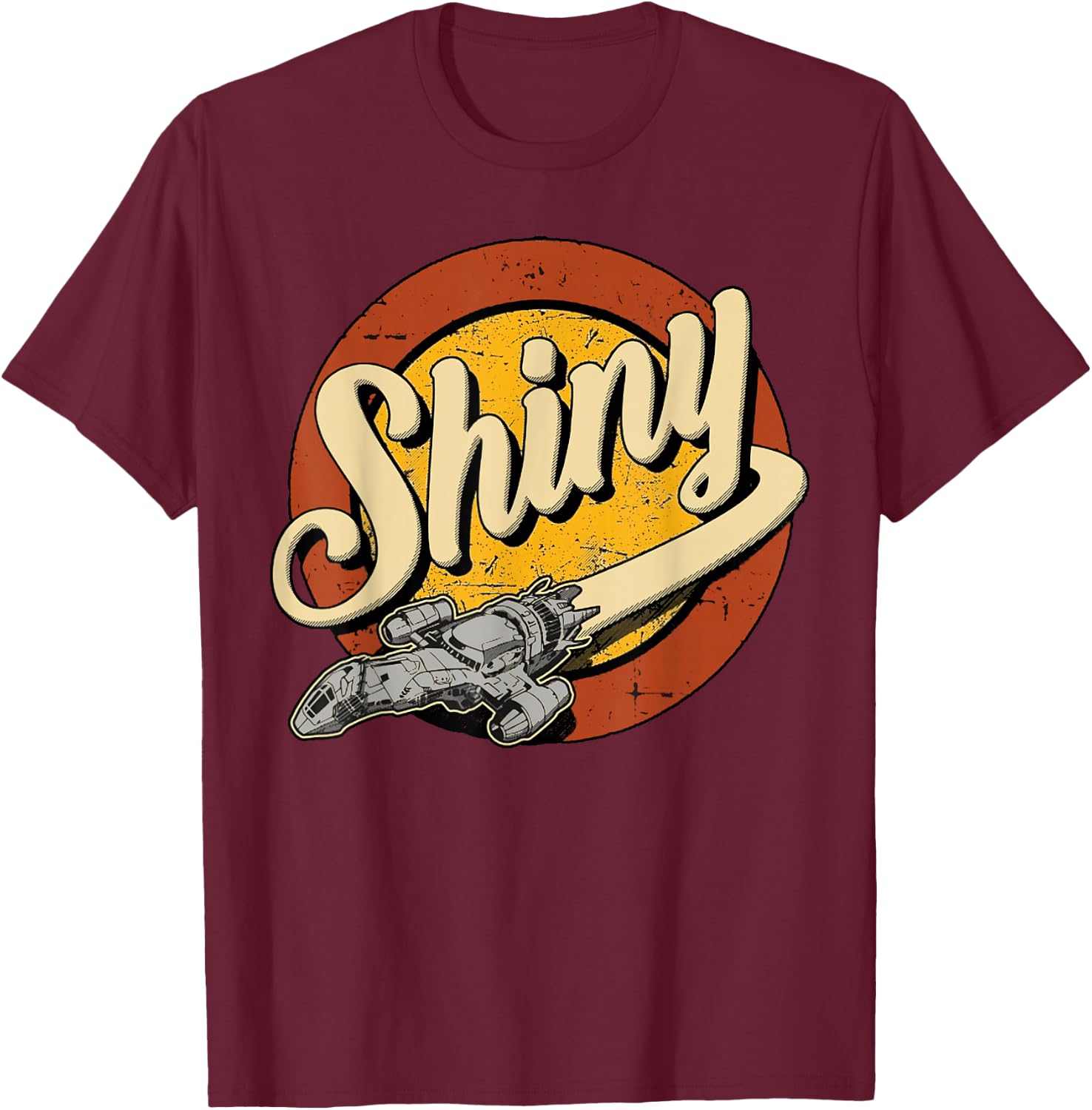 Vintage Shiny Since 2002 Firefly Serenity T-Shirt - T-Shirt | Maroon