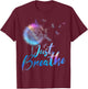 Just Breathe Dandelion Wildflower Botanical Nature Flower T-Shirt - T-Shirt | Maroon