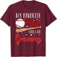 Baseball My Favorite Player Calls Me Grammy Heart Grandma T-Shirt - T-Shirt | Maroon