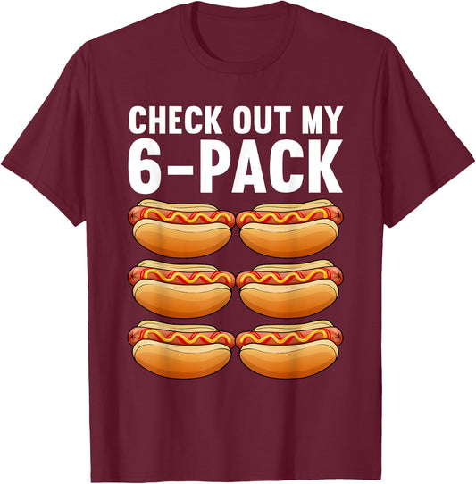 Funny Hot Dog Design Women Sausage Food Hotdog Lover T-Shirt - T-Shirt | Maroon