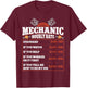 Funny Mechanic Hourly Rate - Labor Rates Car Mechanic T-Shirt - T-Shirt | Maroon