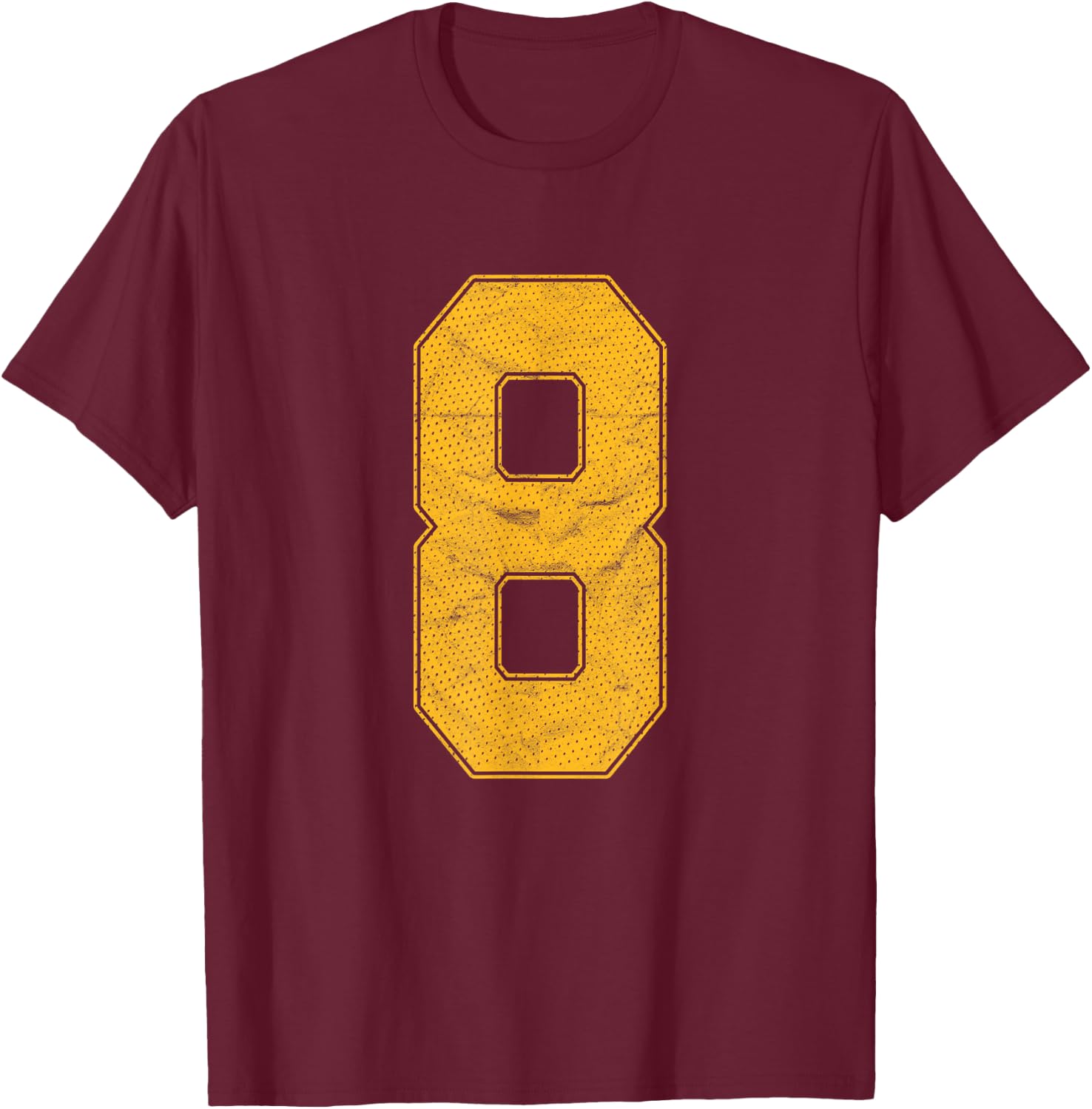 Number 8 Numbered Uniform Sports Team Jersey 8th Birthday T-Shirt - T-Shirt | Maroon