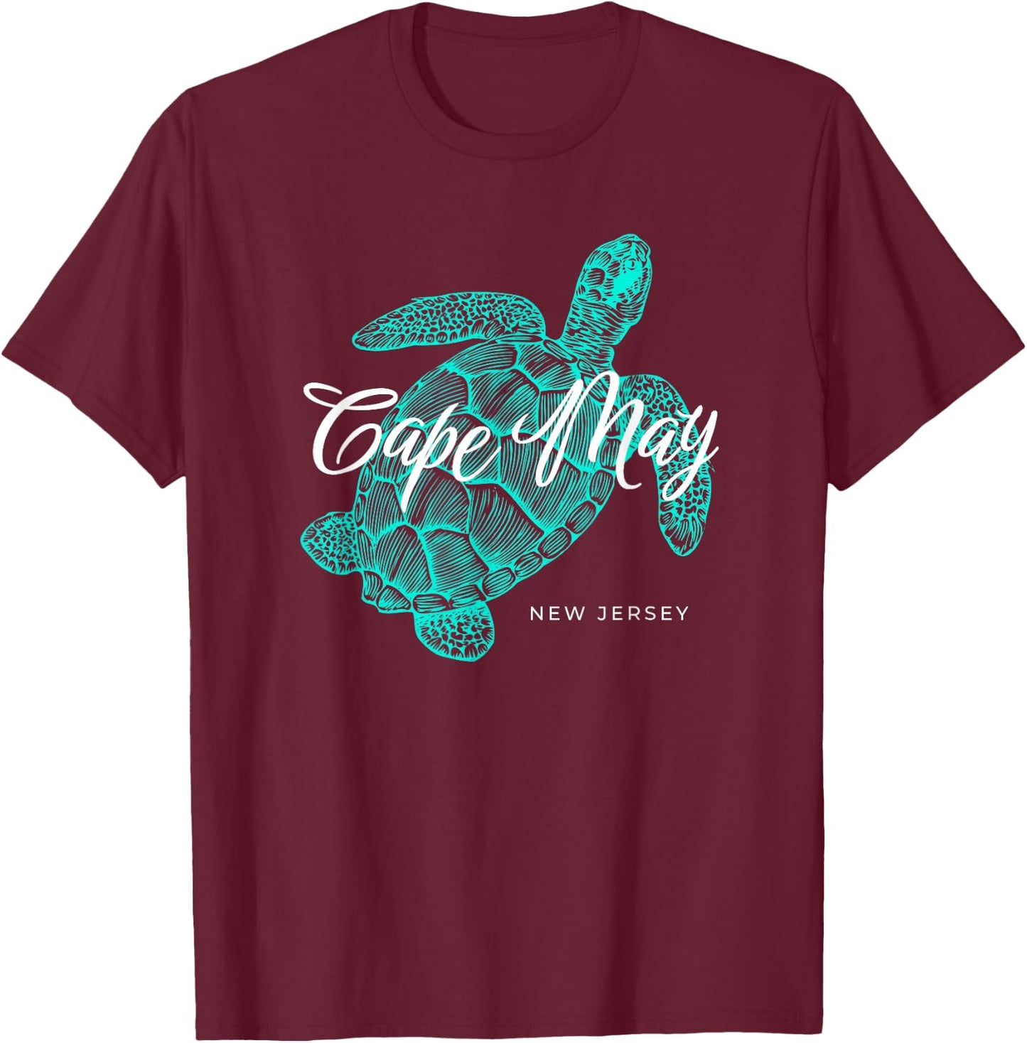 Cape May New Jersey T-Shirt - T-Shirt | Maroon
