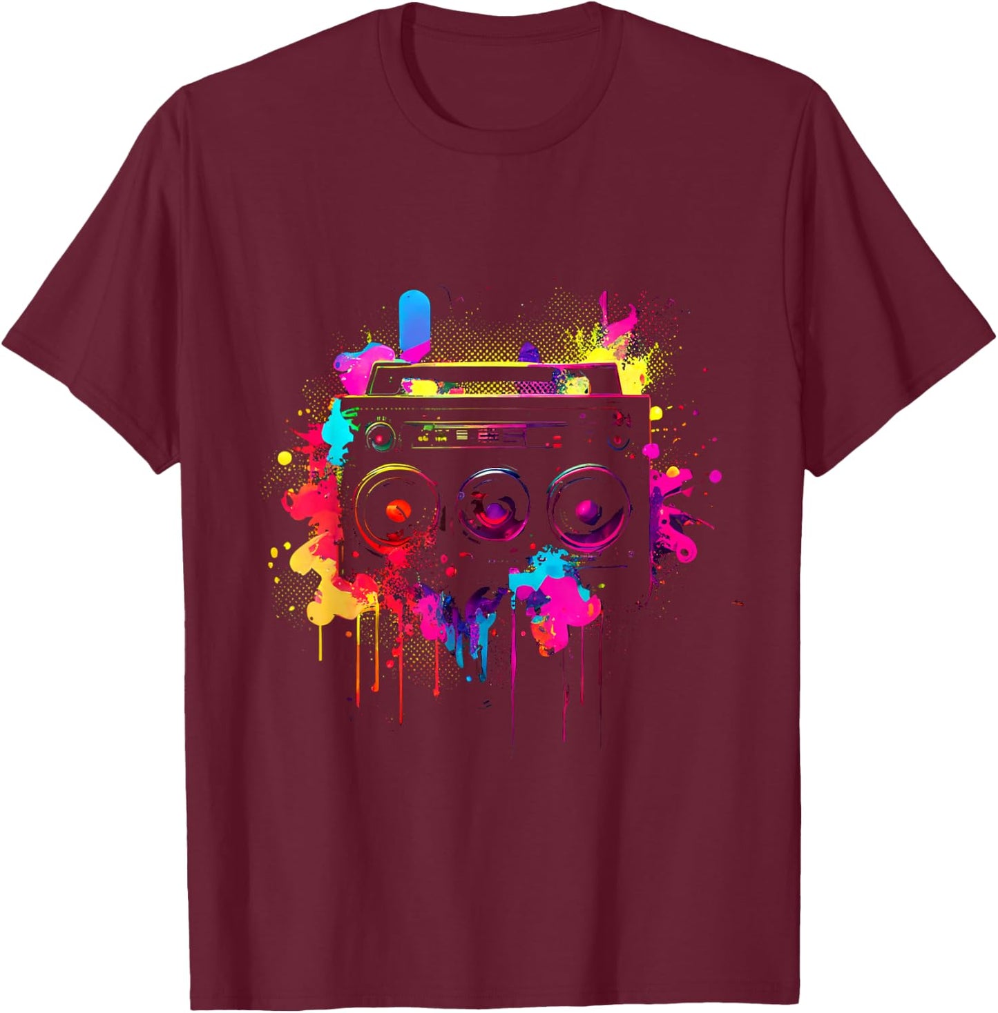 Cassette 90s Outfit Retro Vintage 80s Party T-Shirt - T-Shirt | Maroon