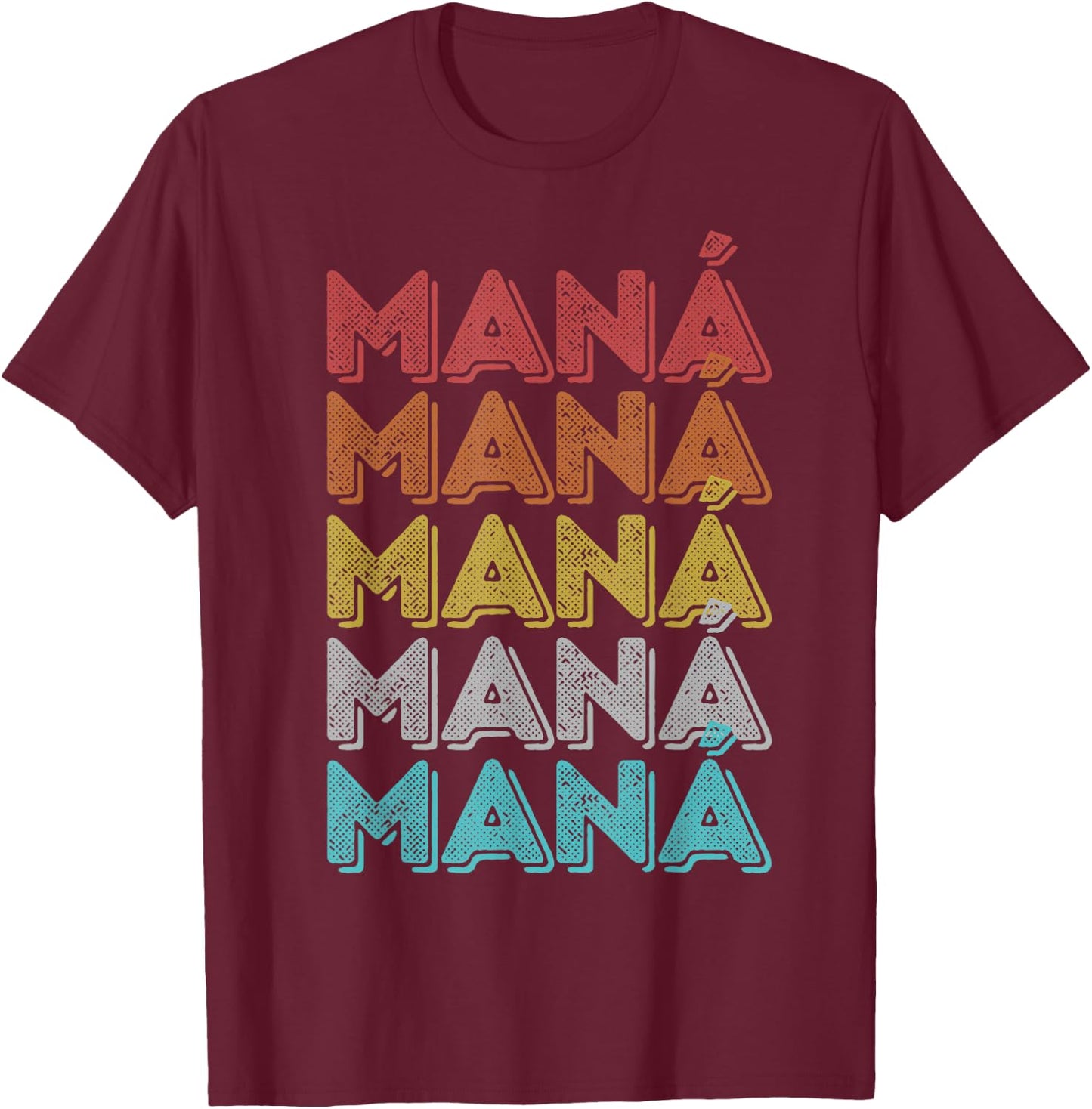 Vintage Retro Mana T-Shirt - T-Shirt | Maroon
