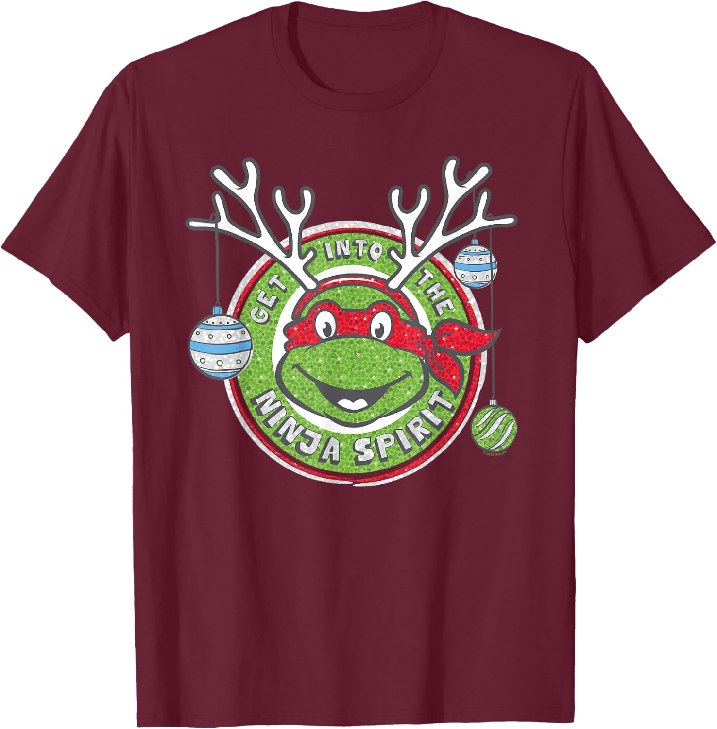 Teenage Mutant Ninja Turtles Christmas Into The Ninja Spirit T-Shirt - T-Shirt | Maroon