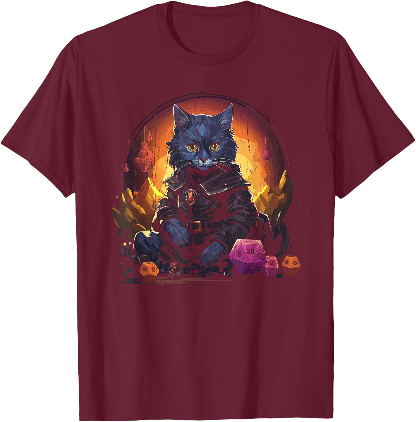 RPG Gaming Role Playing D20 Tabletop Games Funny RPG Gamer T-Shirt - T-Shirt | Maroon