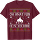 Cowboy Oh What Fun It Is To Ride - Ugly Christmas Equestrian T-Shirt - T-Shirt | Maroon