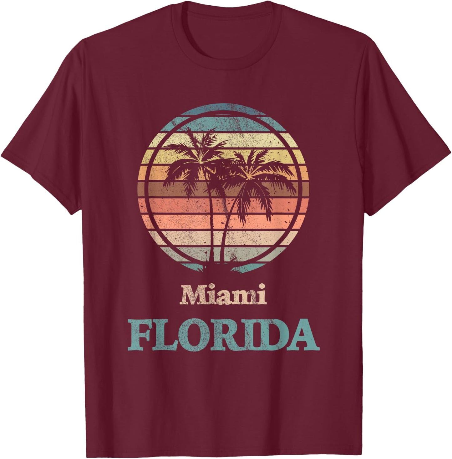 Miami Florida T-Shirt - T-Shirt | Maroon