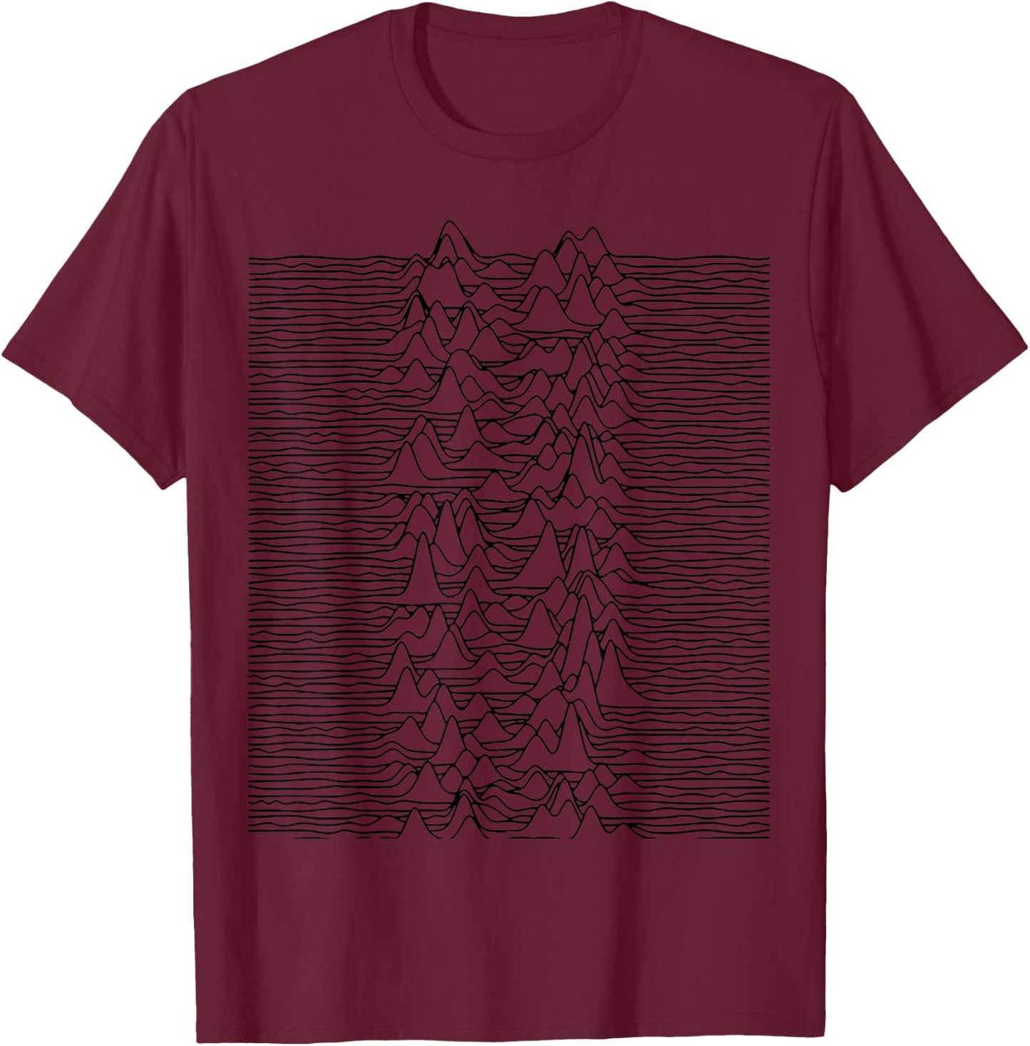 Nerdy Pulsar Waves Unknown Pleasures Space Science Teacher Women Kids T-Shirt - T-Shirt | Maroon