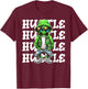 Hip Hop Alien Hustle Money Urban UFO Alien Streetwear Hiphop T-Shirt - T-Shirt | Maroon