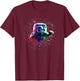 Rainbow Astronaut Melt Drip In Space T-Shirt - T-Shirt | Maroon