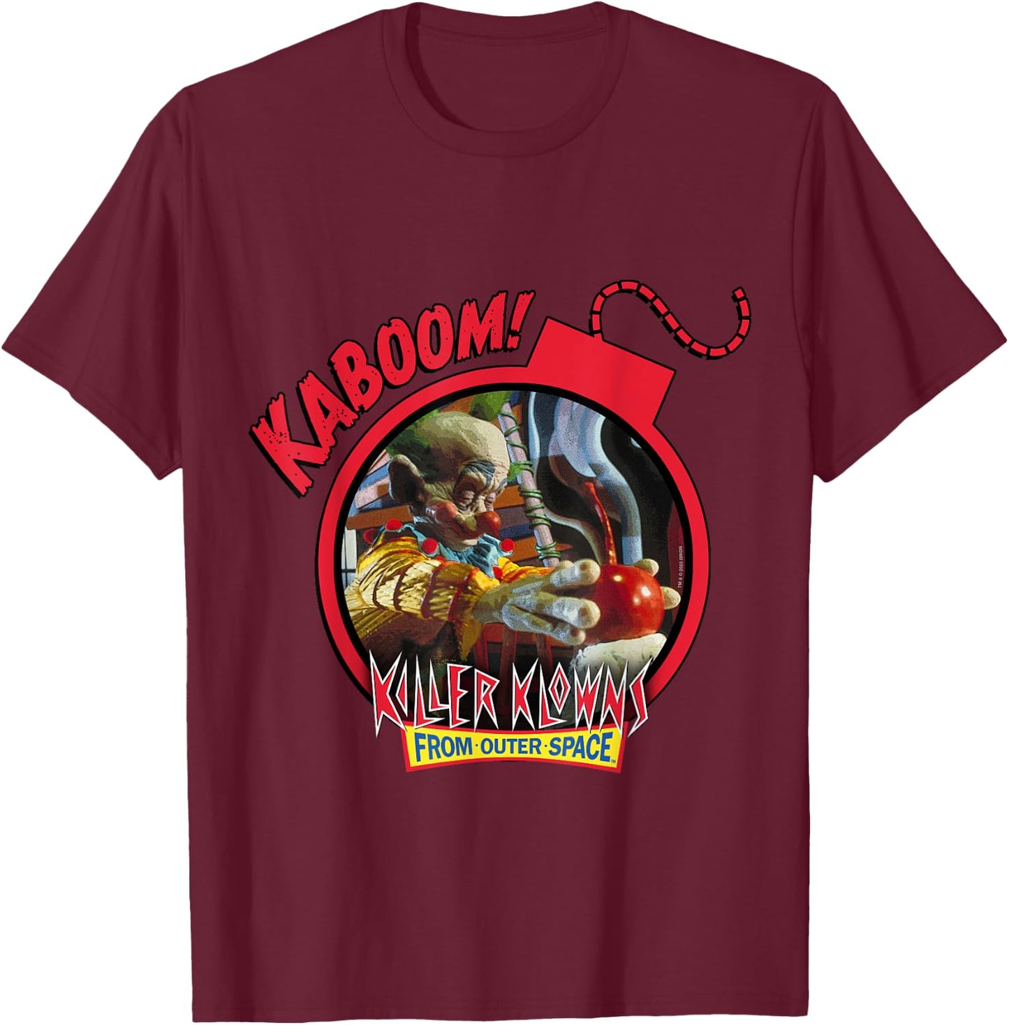 Killer Klowns from Outer Space Kaboom! Shorty's Cherry Bomb T-Shirt - T-Shirt | Maroon