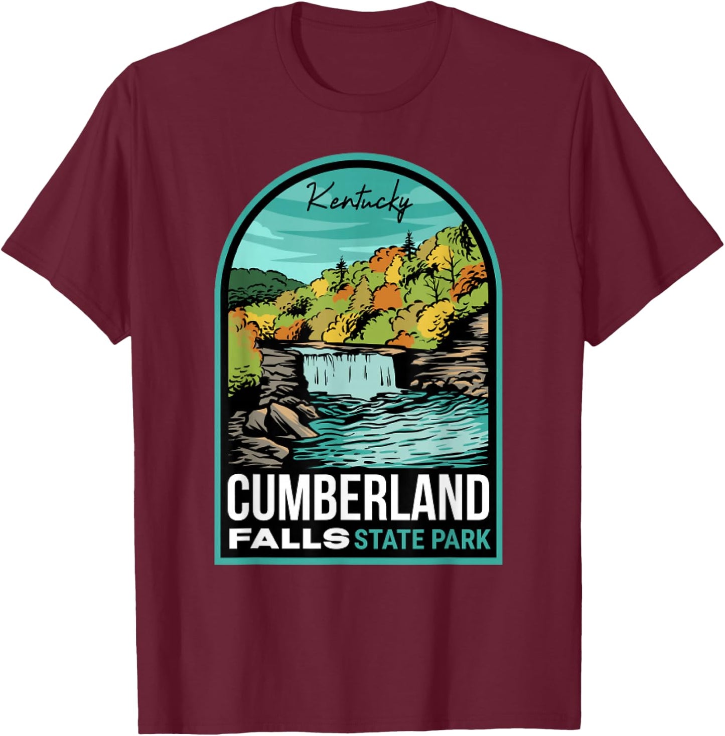 Funny Cumberland Falls State Park Kentucky Love Hiking T-Shirt - T-Shirt | Maroon