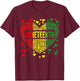 Black History Heart Juneteenth Melanin African American T-Shirt - T-Shirt | Maroon